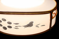 花菱模様の朱セル装飾と和の透かし模様が風流な電笠 DC9906