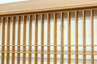 心地の良い木地色で整えた縦繁欄間 E9672 在庫1枚