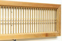 心地の良い木地色で整えた縦繁欄間 E9672 在庫1枚