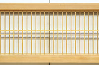 心地の良い木地色で整えた縦繁欄間 E9672 在庫1枚