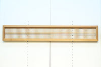心地の良い木地色で整えた縦繁欄間 E9672 在庫1枚