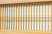 心地の良い木地色で整えた縦繁欄間 E9672 在庫1枚