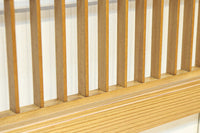 心地の良い木地色で整えた縦繁欄間 E9672 在庫1枚