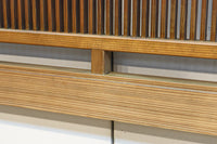 繊細な桟が端然と並ぶ縦繁格子の欄間 E9681a 在庫1枚