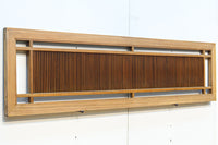 繊細な桟が端然と並ぶ縦繁格子の欄間 E9681a 在庫1枚