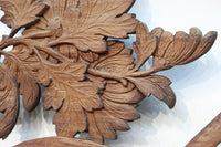 扇枠に椿と蓮と菊が描かれた華やかな彫刻欄間 E9959a 在庫1枚