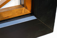 重厚な黒枠に組子模様が軽やかに浮かぶ欄間 EZ1364 在庫2枚