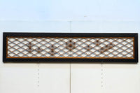 重厚な黒枠に組子模様が軽やかに浮かぶ欄間 EZ1364 在庫2枚