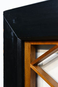 重厚な黒枠に組子模様が軽やかに浮かぶ欄間 EZ1364 在庫2枚