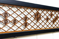 重厚な黒枠に組子模様が軽やかに浮かぶ欄間 EZ1364 在庫2枚