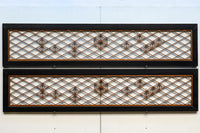 重厚な黒枠に組子模様が軽やかに浮かぶ欄間 EZ1364 在庫2枚