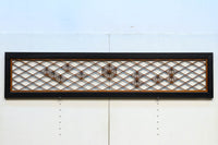 重厚な黒枠に組子模様が軽やかに浮かぶ欄間 EZ1364 在庫2枚