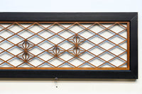 重厚な黒枠に組子模様が軽やかに浮かぶ欄間 EZ1364 在庫2枚