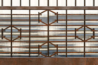 格子と六角形組子のモダンな書院 EZ1413 在庫2枚