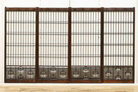 格子と六角形組子のモダンな書院 EZ1413 在庫2枚