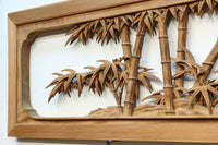 余白を残し上品に深彫りされた極上彫刻の欄間 EZ1628ab 在庫(a:0 b:1)枚