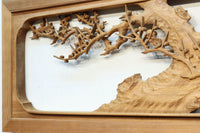 余白を残し上品に深彫りされた極上彫刻の欄間 EZ1628ab 在庫(a:0 b:1)枚