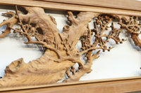 余白を残し上品に深彫りされた極上彫刻の欄間 EZ1628ab 在庫(a:0 b:1)枚