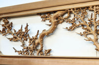 余白を残し上品に深彫りされた極上彫刻の欄間 EZ1628ab 在庫(a:0 b:1)枚