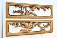 余白を残し上品に深彫りされた極上彫刻の欄間 EZ1628ab 在庫(a:0 b:1)枚