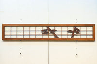 穏やかな色彩に竹の彫刻を添えた欄間 EZ1696 在庫1枚