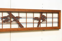 穏やかな色彩に竹の彫刻を添えた欄間 EZ1696 在庫1枚