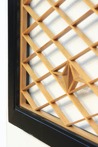 菱格子に組子模様が浮かぶ上品な欄間 EZ1703 在庫1枚