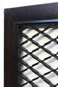 落ち着いた面持ちを松皮菱格子が華やかに飾る欄間 EZ1704 在庫1枚