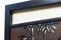 竹の透かし絵が浮かぶ風情ある欄間 EZ1706 在庫1枚