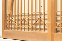 勇ましく凛々しさのある竹虎を描いた木地色の欄間・書院セット EZ1730 在庫5枚1組