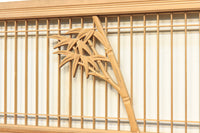 勇ましく凛々しさのある竹虎を描いた木地色の欄間・書院セット EZ1730 在庫5枚1組