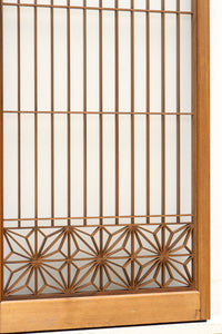 大振りの角麻組子が映えるスリガラス入り書院 EZ1748 在庫1枚