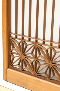 大振りの角麻組子が映えるスリガラス入り書院 EZ1748 在庫1枚