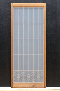 大振りの角麻組子が映えるスリガラス入り書院 EZ1748 在庫1枚