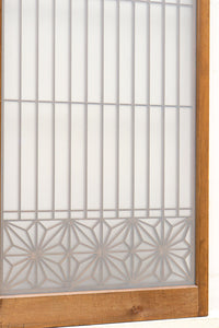 大振りの角麻組子が映えるスリガラス入り書院 EZ1748 在庫1枚