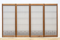 大振りの角麻組子が映えるスリガラス入り書院 EZ1748 在庫1枚