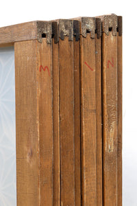 大振りの角麻組子が映えるスリガラス入り書院 EZ1748 在庫1枚