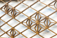 軽やかに並ぶ麻の葉組子が可愛らしい欄間 EZ1795 在庫1枚