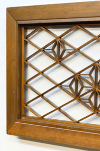 軽やかに並ぶ麻の葉組子が可愛らしい欄間 EZ1795 在庫1枚