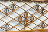 軽やかに並ぶ麻の葉組子が可愛らしい欄間 EZ1795 在庫1枚