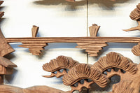 感慨深い情景を細やかに表現した深彫り彫刻欄間 EZ1851ab 在庫(a:1 b:1)枚