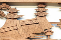 感慨深い情景を細やかに表現した深彫り彫刻欄間 EZ1851ab 在庫(a:1 b:1)枚