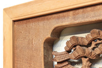 感慨深い情景を細やかに表現した深彫り彫刻欄間 EZ1851ab 在庫(a:1 b:1)枚