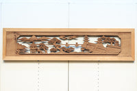 感慨深い情景を細やかに表現した深彫り彫刻欄間 EZ1851ab 在庫(a:1 b:1)枚