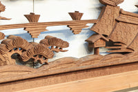 感慨深い情景を細やかに表現した深彫り彫刻欄間 EZ1851ab 在庫(a:1 b:1)枚