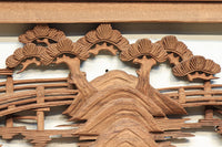 感慨深い情景を細やかに表現した深彫り彫刻欄間 EZ1851ab 在庫(a:1 b:1)枚