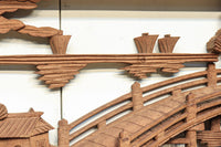 感慨深い情景を細やかに表現した深彫り彫刻欄間 EZ1851ab 在庫(a:1 b:1)枚