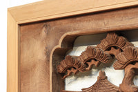 感慨深い情景を細やかに表現した深彫り彫刻欄間 EZ1851ab 在庫(a:1 b:1)枚