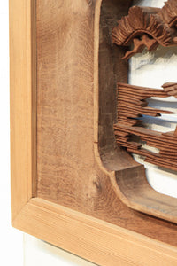 感慨深い情景を細やかに表現した深彫り彫刻欄間 EZ1851ab 在庫(a:1 b:1)枚