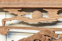 感慨深い情景を細やかに表現した深彫り彫刻欄間 EZ1851ab 在庫(a:1 b:1)枚